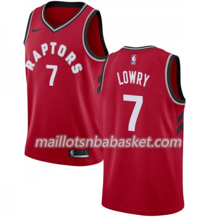 Maillot Homme Toronto Raptors Kyle Lowry 7 Nike 2017-18 Rouge Swingman